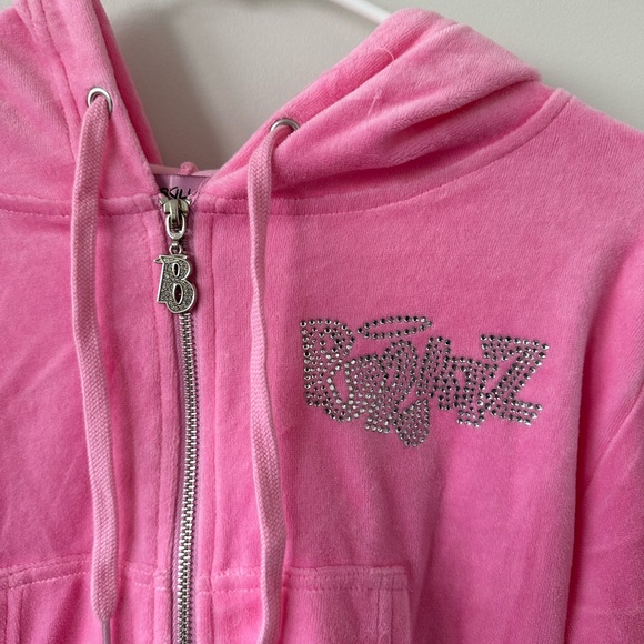 Bratz Pink Velvet Cropped Zip Hoodie - Picture 4 of 4
